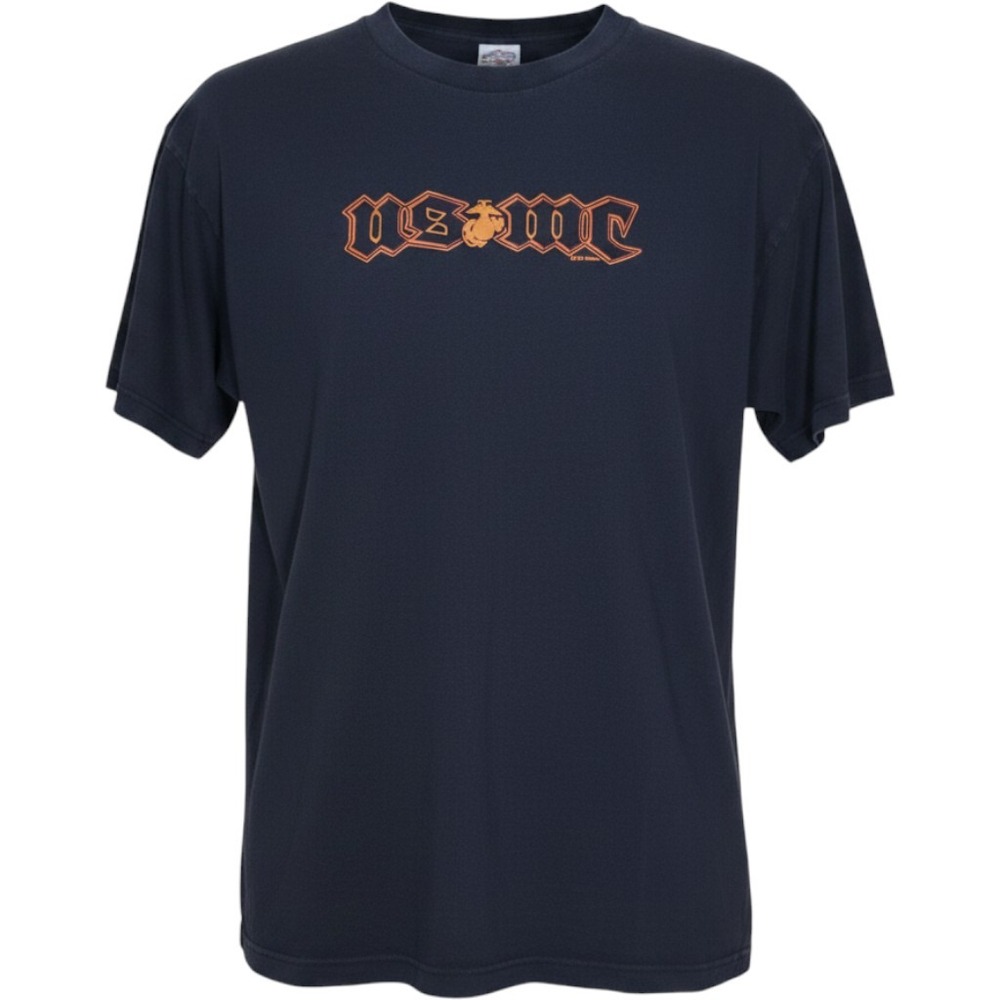 7.62 Design USMC Marine Corps Men XL T-Shirt Black Pray For‎ Peace Train For War